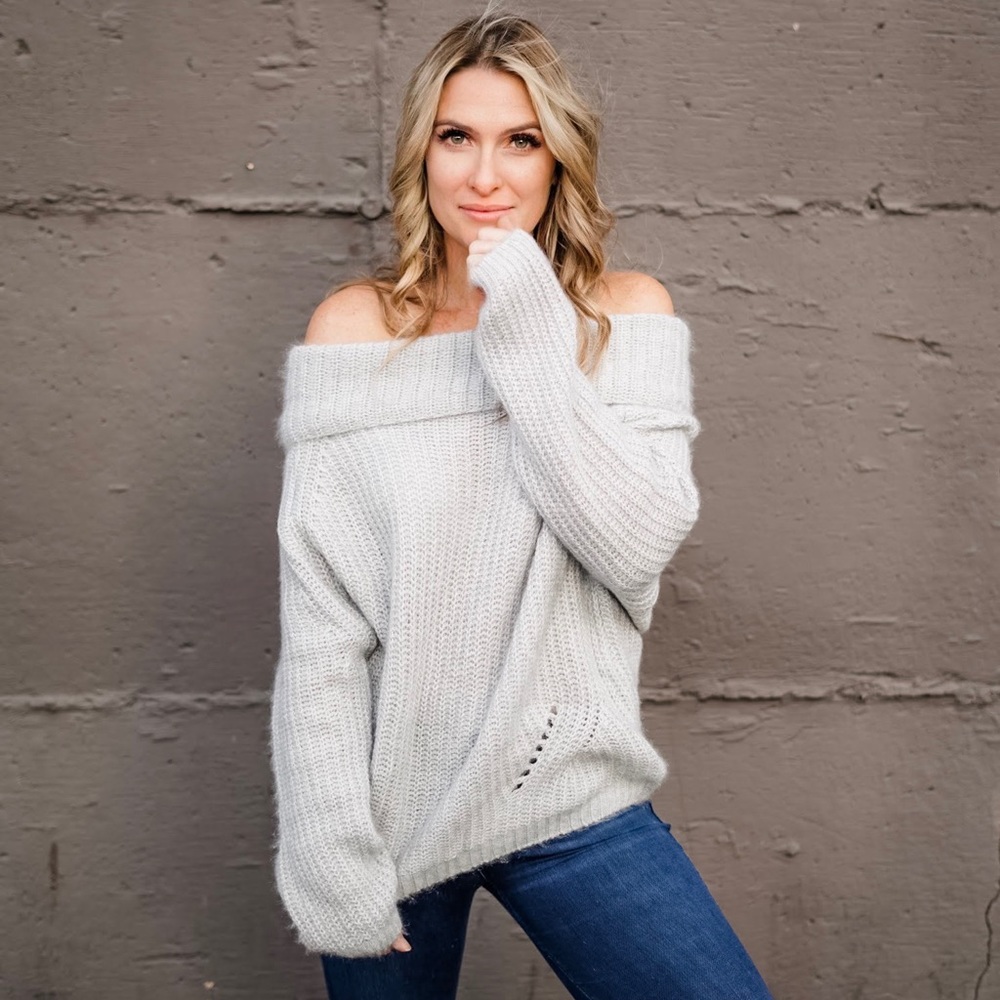 Off the shoulder sweater. New worn once for pic